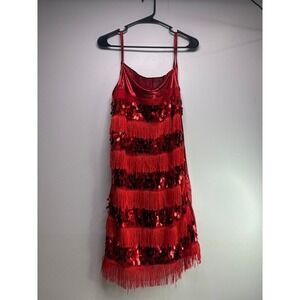 Women's‎ red flapper Halloween costume size large